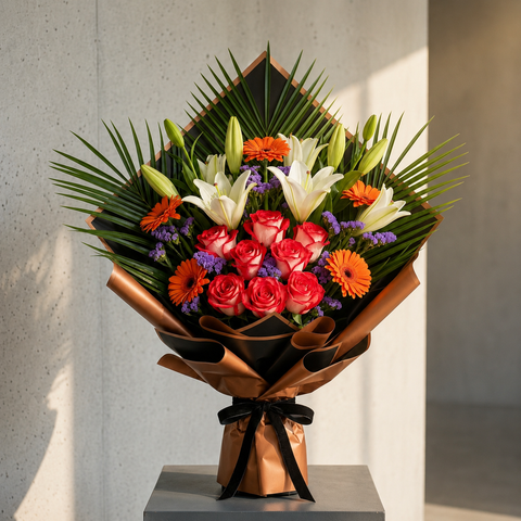Copper Royale Rose & Lily Statement Bouquet