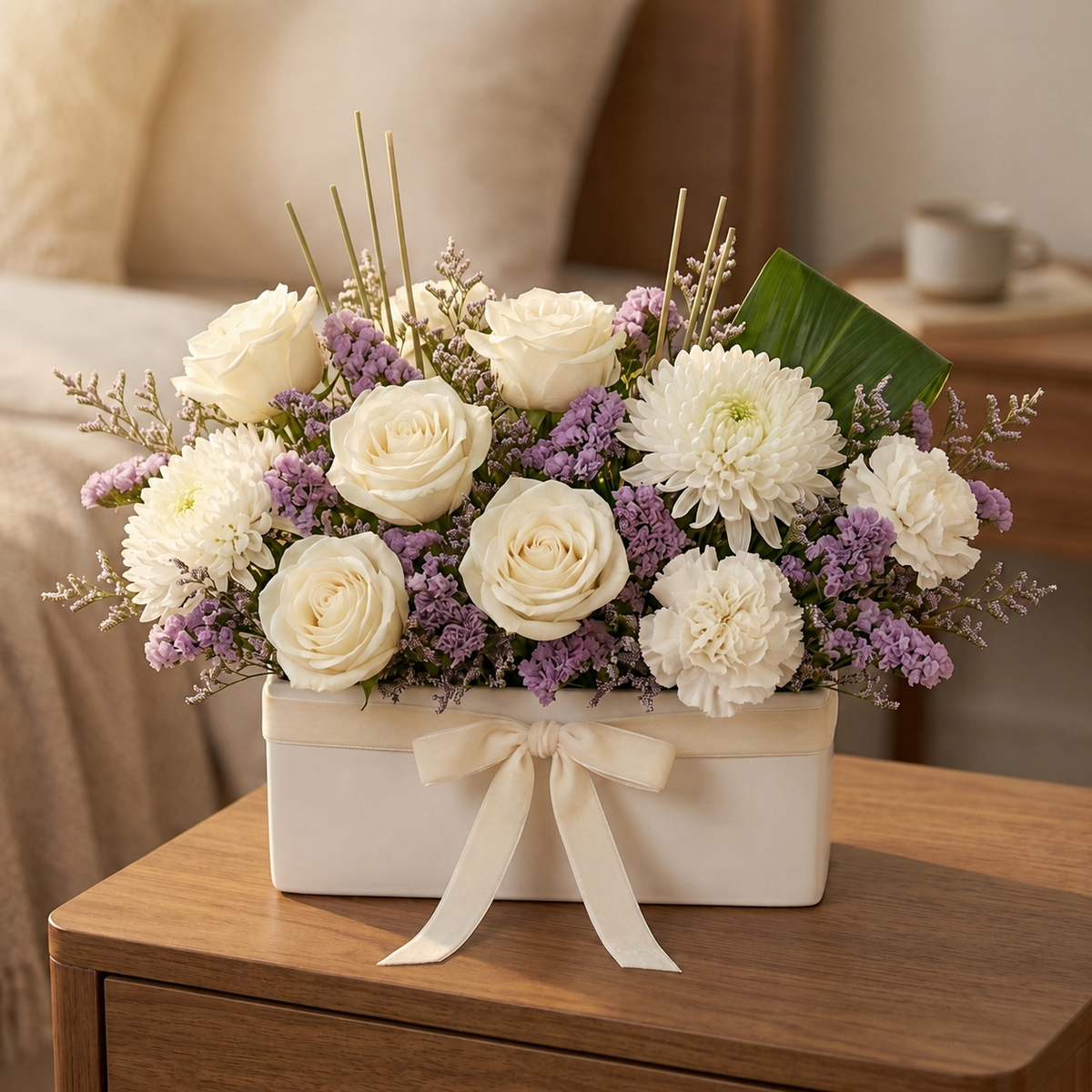 Ivory Rose & Mum Bloom Box