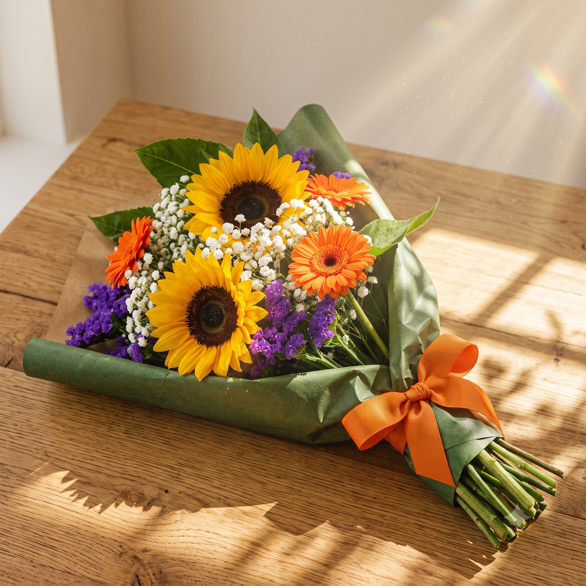 Golden Hour Sunflower & Gerbera Bouquet